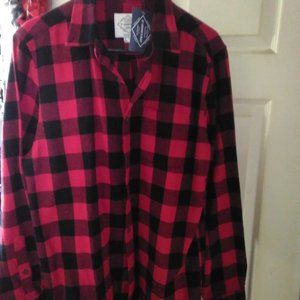 Men's red black flannel St John's Bay nwt